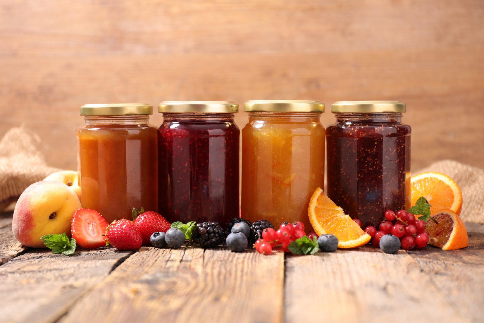 assorted fruit jam